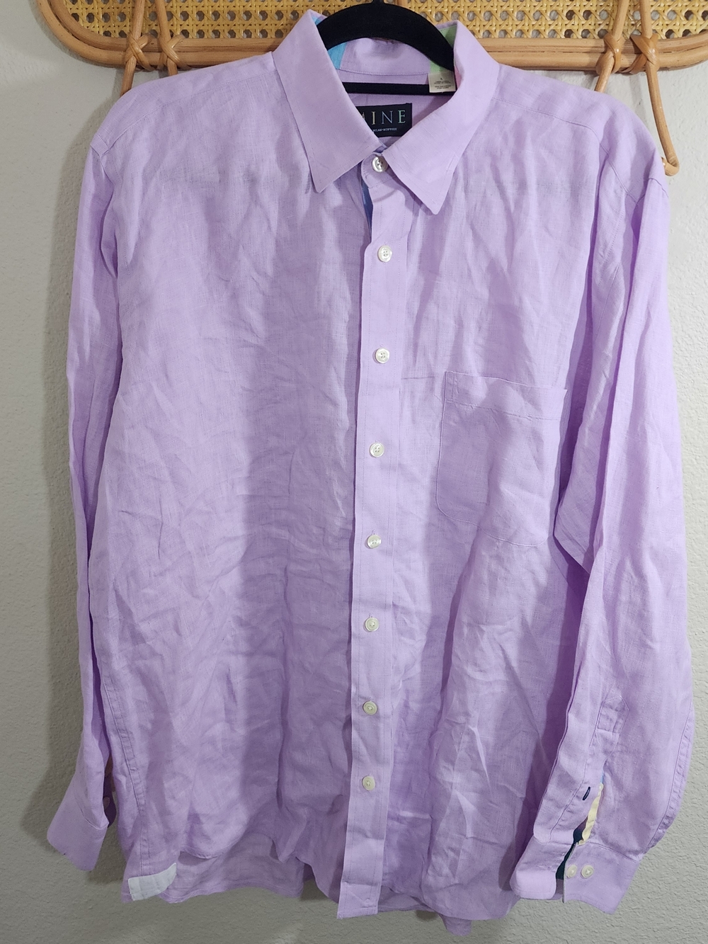 MINE Lavender Men's Long-Sleeve Button-Up Shirt